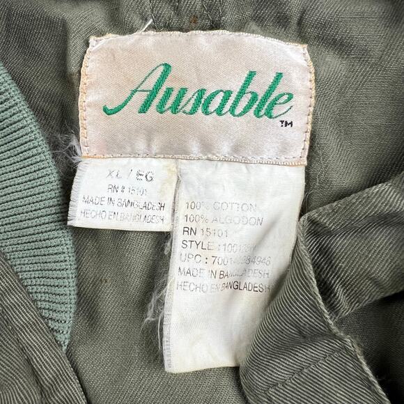 Ausable Vintage Green Fly Fishing Vest Size XL Full Zip Pockets Outdoor Sport - Picture 3 of 8